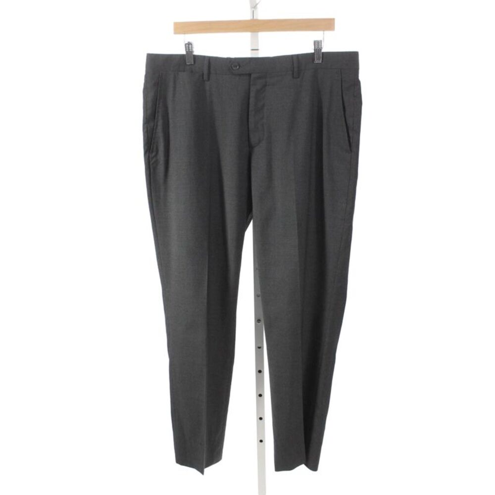 Davide Cenci Mens Dress Pants Gray Wool Zip Inseam 28 Size 36